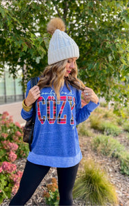 Comfy & Cozy French Terry Pullover in Royal