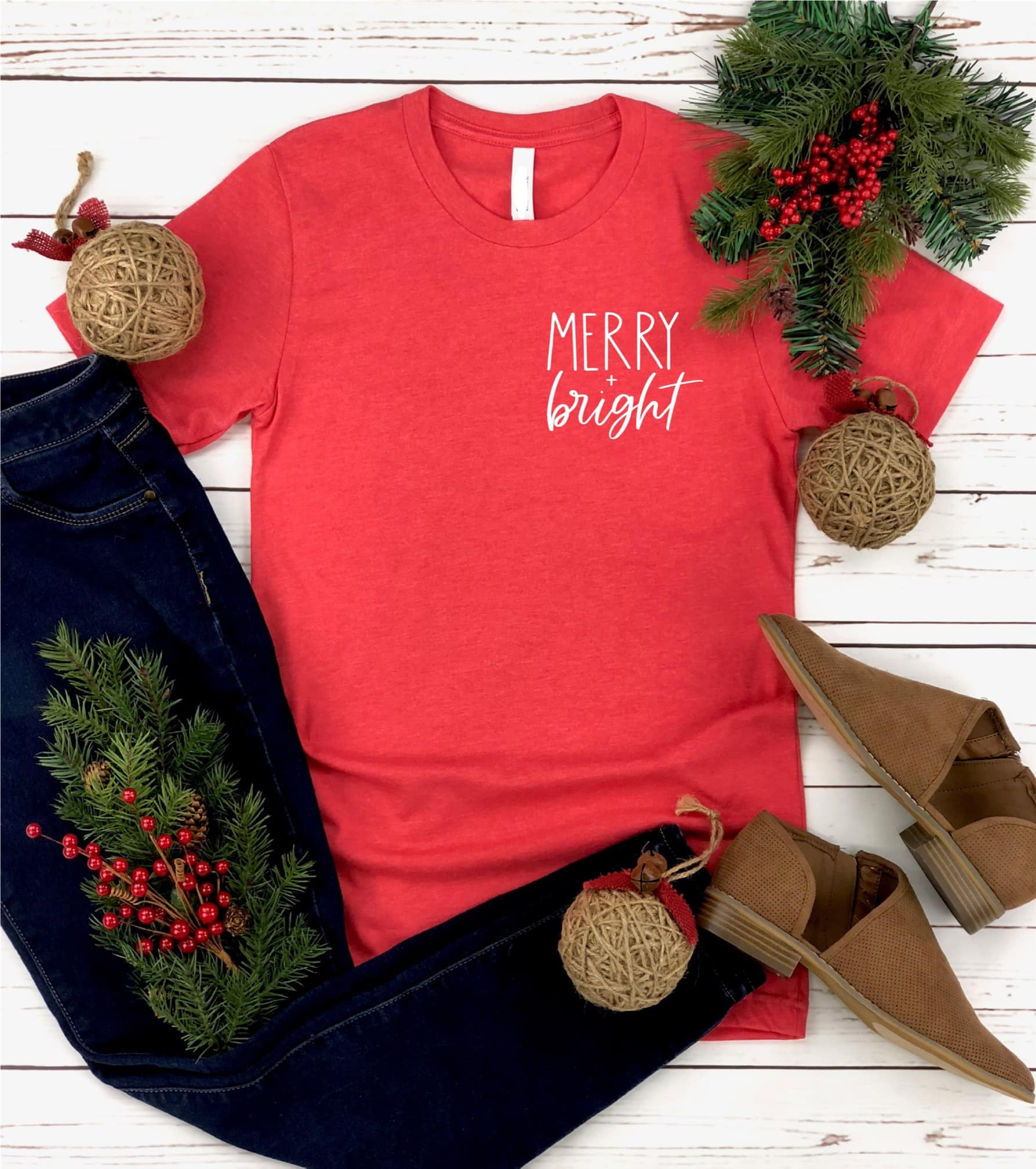 Merry & Bright Christmas Tee