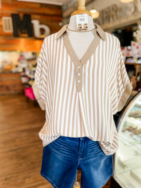 Daphne Striped Oversized Top