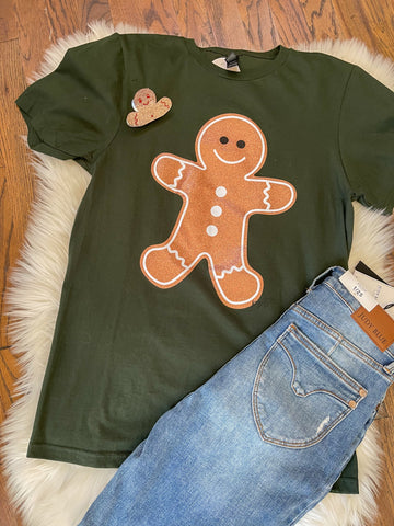 Forest Glitter Gingerbread Tee
