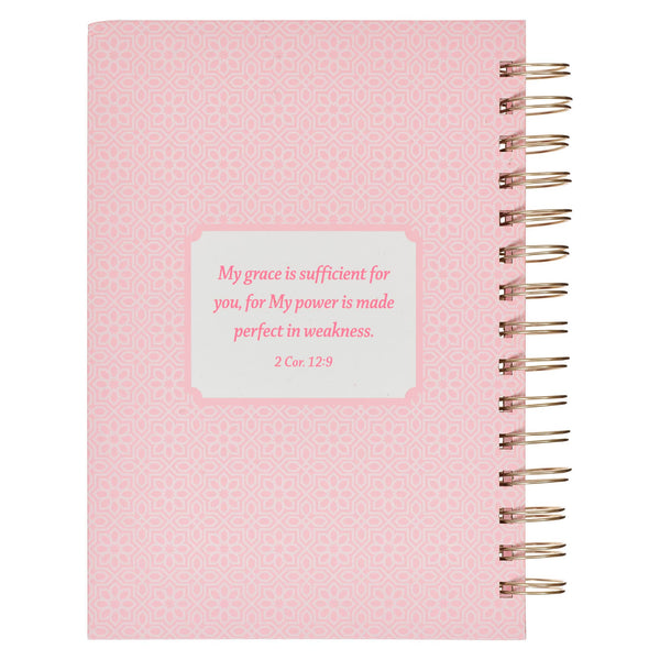 Journal Wirebound Pink My Grace 2 Cor. 12:9