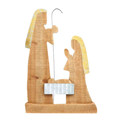 WOOD NATIVITY STAND