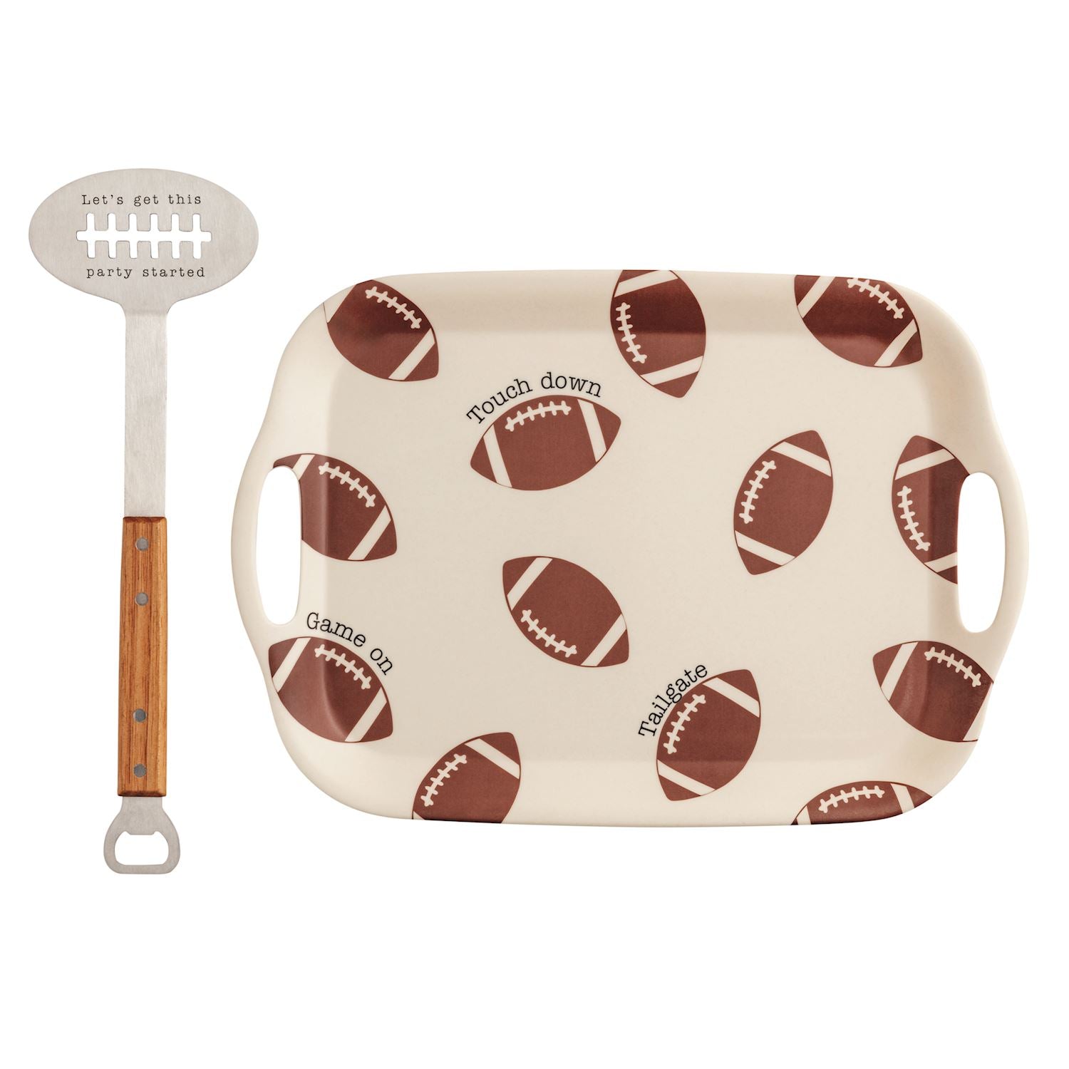 Football Tray & Spatula Set
