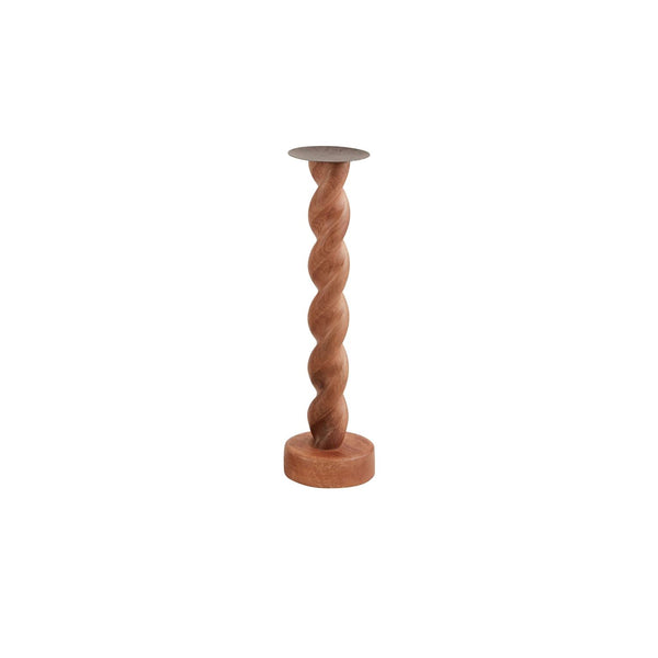 Twisted Wood Candlestick