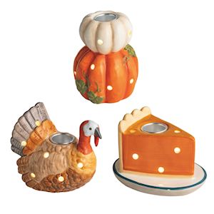 Pumpkin Light-Up Taper Holder