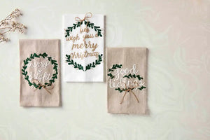 Christmas Greenery Towels