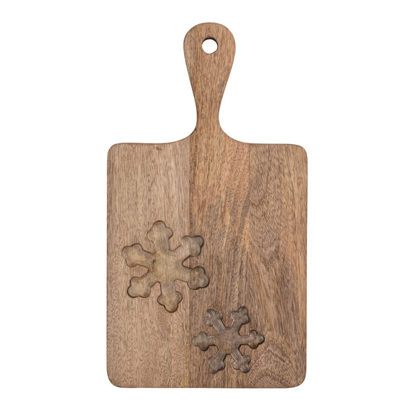 Christmas Serving Board with Glass Inset