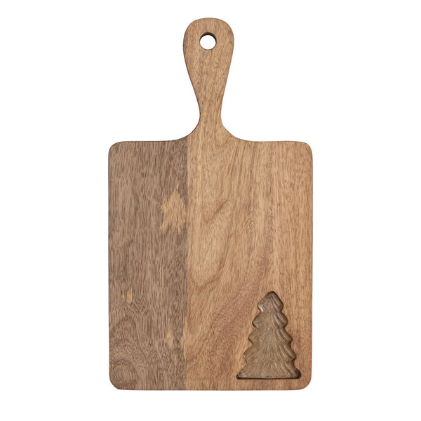 Christmas Serving Board with Glass Inset