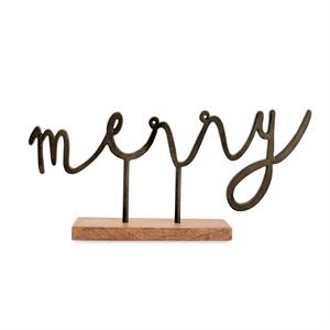 CAST IRON SENTIMENT SITTER - MERRY