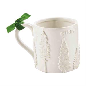 Merry White Christmas Stoneware Mug