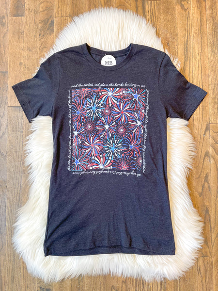 Star Spangled Banner Fireworks Tee