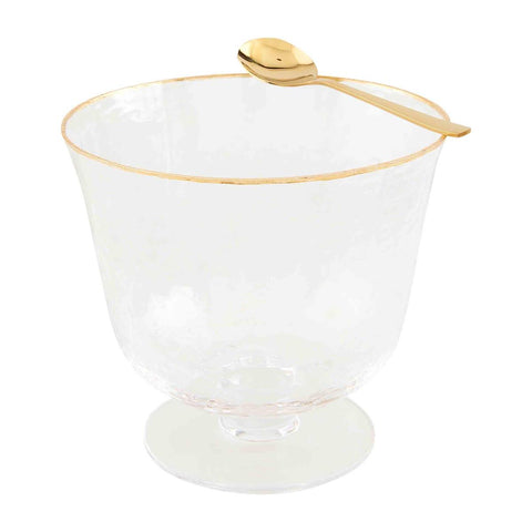 GOLD EDGE PEDESTAL BOWL SET