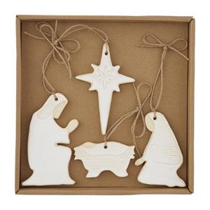 Nativity Ceramic Ornament Set