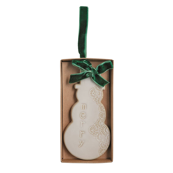 White Christmas Figural Ornament