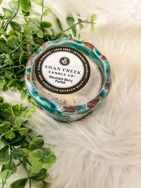 Swan Creek Candle Co Ruffled Pottery  ||  Mountain Berry Parfait