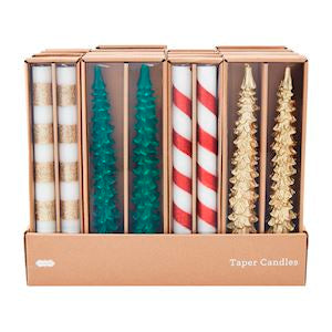 CHRISTMAS TAPER CANDLES SET