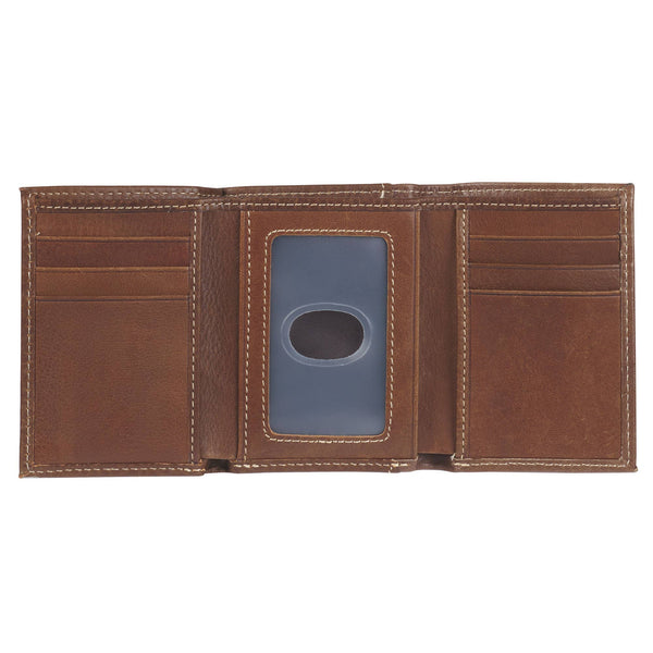 Wallet Leather Brown Ichthus Badge