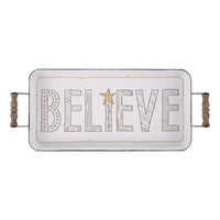 Believe Star Enamel Tray