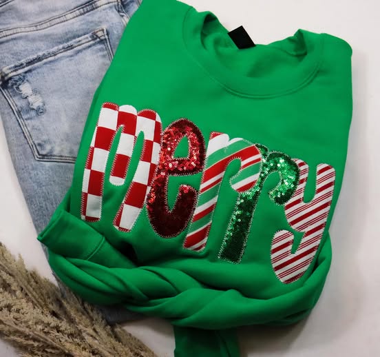 Merry Modge Podge Pullover - Green