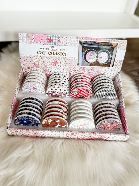 Car Coasters in Fun Prints