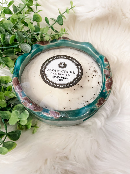 Swan Creek Candle Co Ruffled Pottery  ||  Vanilla Pound Cake