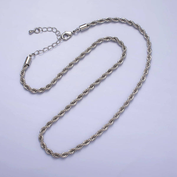 Bold Gold Rope Necklace || 18"