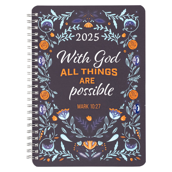 With God All Things Daily Planner 2025