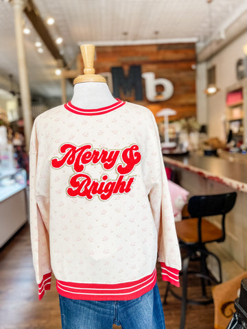 Merry & Bright Red/White Pullover