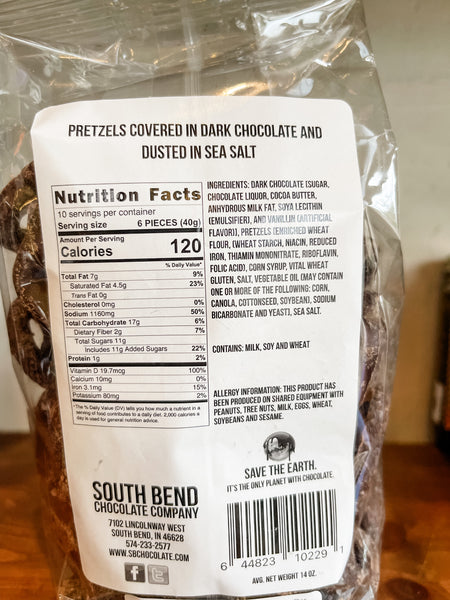 South Bend Chocolate Co || (Sweet &) Salty Dark Chocolate Pretzels