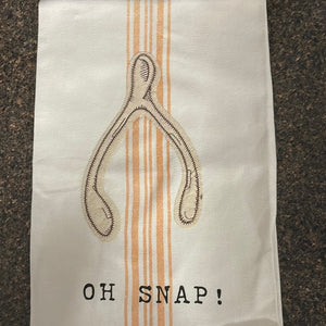 Oh Snap Wishbone Tea Towel