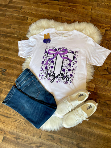 Varsity Vines School Spirit Tee || Purple T Tigers