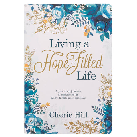 Hope-Filled Life Blue Floral Softcover Devotional