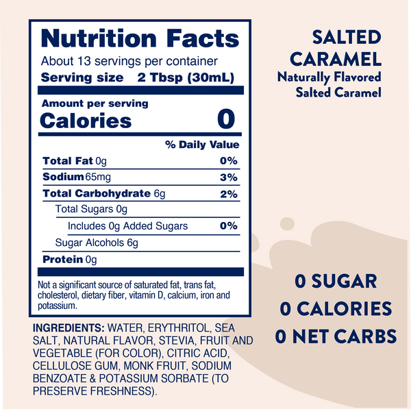 Naturally Sweetened Salted Caramel Syrup - 375ml