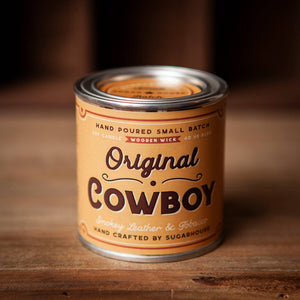 Original Cowboy Soy Candle with Wooden Wick