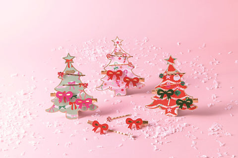 Holiday Bow Hair Clip Set