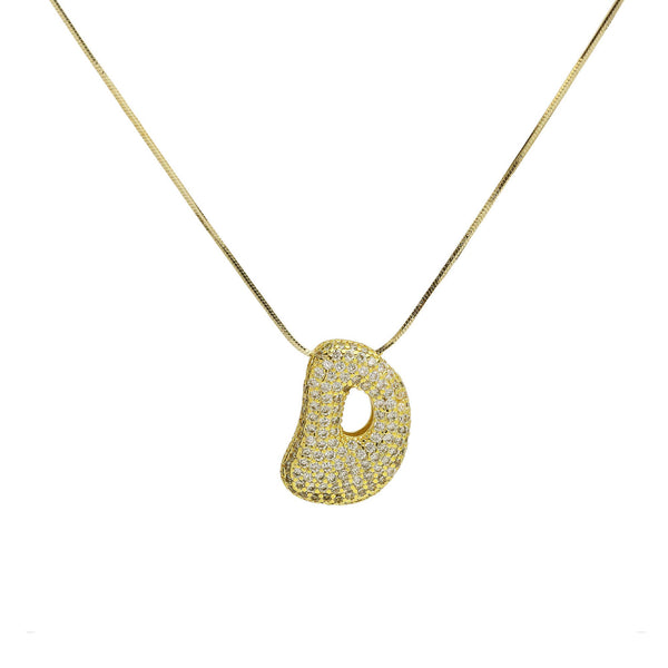 Initial Waterdrop 18K Gold Necklace