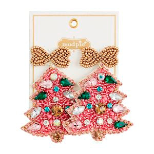 CHRISTMAS BEADED EARRINGS