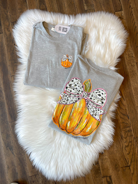 Bow Pumpkin Tee (Back Print Design)