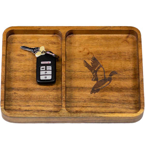 Duck Etched Wood Valet Tray