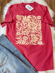 Fall Bouquet Tee || Chili