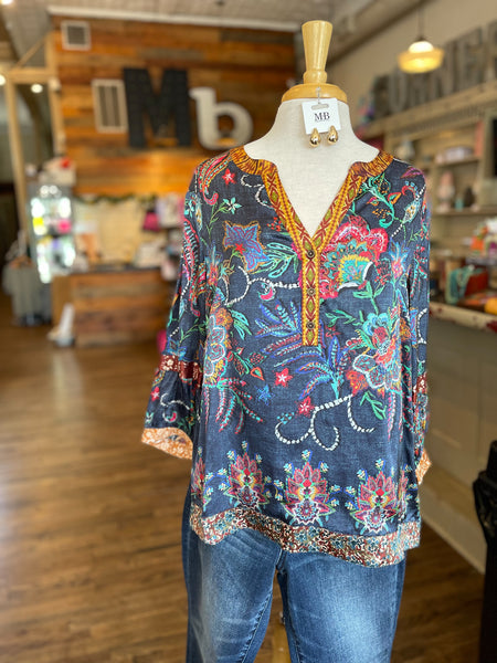 Colleen Floral Print Tunic  ||  Multi