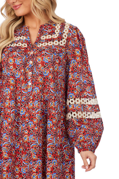 Barlowe Dress || Rust