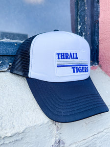 Lucky Spirit Retro Stripe Trucker Hat || Thrall Tigers on Black / White