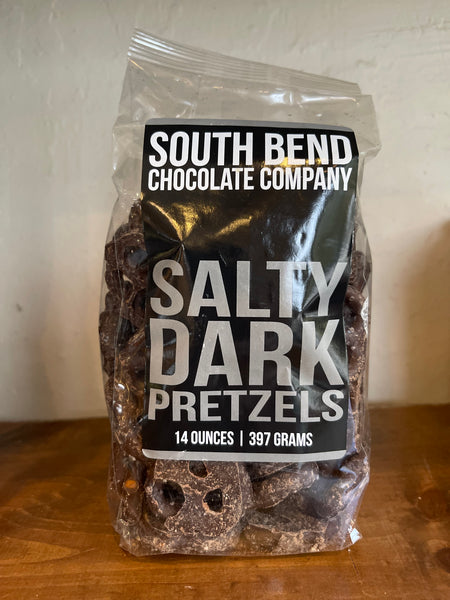 South Bend Chocolate Co || (Sweet &) Salty Dark Chocolate Pretzels