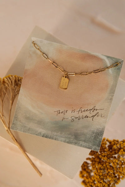 Dear Heart || Rest in Him Tag Necklace