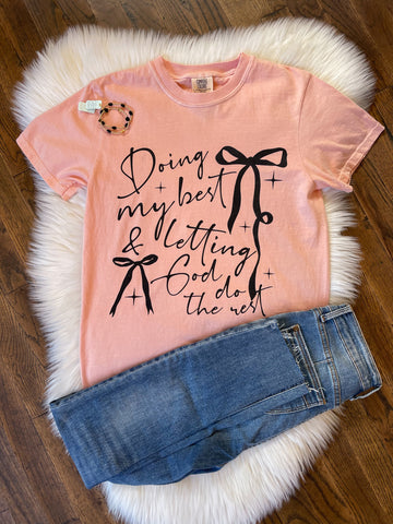 Doing My Best Peach Graphic Tee