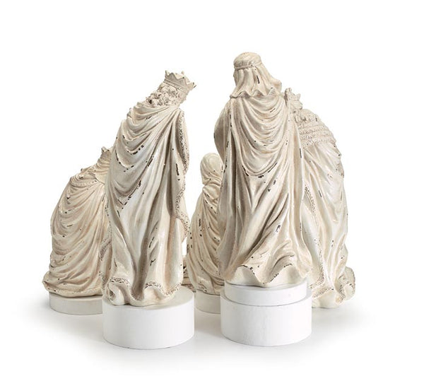 DISTRESSED WHITE NATIVITY 6 pc SET