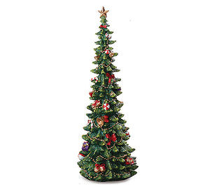 16" DECORATED RESIN CHRISTMAS TREE