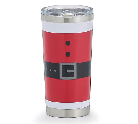 RED SANTA SUIT METAL TUMBLER