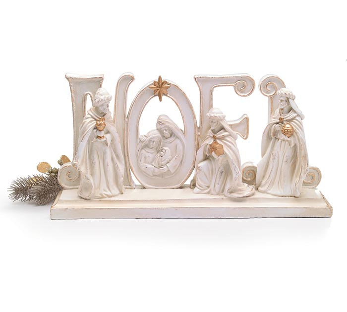 NOEL WITH NATIVITY WITHIN WORD SHELF SITTER